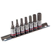 Набор торцевых насадок 1/4", Hex, 1/8" - 3/8", L = 37 мм, 7 предметов KING TONY 2127SR TONY