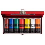 Набор глубоких ударных торцевых головок 1/2", шестигранные, 15-22 мм, 7 предметов KING TONY 44907MP TONY