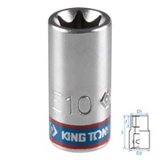 Головка торцевая TORX Е-стандарт 1/4", E10, L = 24 мм KING TONY 237510M TONY