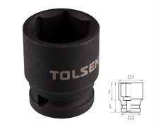 Головка торцевая ударная шестигранная 1/2", 24 мм TOLSEN TT18224 TT18224