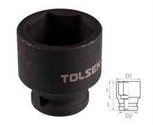 Головка торцевая ударная шестигранная 1/2", 27 мм TOLSEN TT18227 TT18227