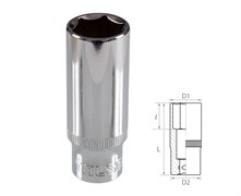 Головка торцевая глубокая шестигранная 3/8", 16 мм TOLSEN TT16366 TT16366