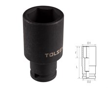 Головка торцевая ударная глубокая шестигранная 1/2", 32 мм TOLSEN TT18282 TT18282