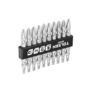 Набор вставок (бит) торцевых 1/4", PH2 х 5,5х0,8 мм, 65 мм, двухсторонних, 10 предметов TOLSEN TT20361 TT20361