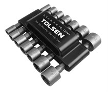 Набор головок для шуруповерта шестигранных 1/4", 5-12 мм, 3/16"-7/16", 14 предметов TOLSEN TT77817 TT77817