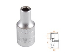 Головка торцевая стандартная шестигранная 1/4", 4 мм AFFIX AF00020004 AF00020004