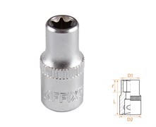 Головка торцевая TORX Е-стандарт 1/4", E7 AFFIX AF00023007 AF00023007