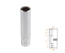 Головка торцевая глубокая шестигранная 1/4", 8 мм AFFIX AF00120008 AF00120008
