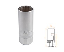 Головка свечная двенадцатигранная 1/2", 21 мм, резиновый фиксатор AFFIX AF00242021 AF00242021