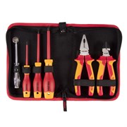 Набор инструментов диэлектрических, 6 предметов, в футляре на молнии TOLSEN TTV83306 TTV83306