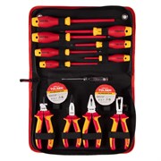 Набор инструментов диэлектрических, 14 предметов, в футляре на молнии TOLSEN TTV80114 TTV80114