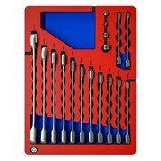 Набор комбинированных трещоточных ключей, 8-22 мм, ложемент, 17 предметов МАСТАК 5-21317 5-21317