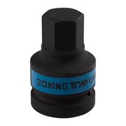Насадка (бита) ударная торцевая 1", HEX, 30 мм, L = 80 мм KING TONY 801530M TONY