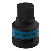 Насадка (бита) ударная торцевая 1", HEX, 32 мм, L = 80 мм KING TONY 801532M TONY