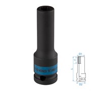 Головка торцевая ударная глубокая двенадцатигранная 1/2", 10 мм KING TONY 443010M TONY