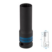 Головка торцевая ударная глубокая двенадцатигранная 1/2", 14 мм KING TONY 443014M TONY