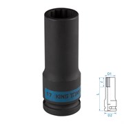 Головка торцевая ударная глубокая двенадцатигранная 1/2", 17 мм KING TONY 443017M TONY