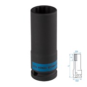 Головка торцевая ударная глубокая двенадцатигранная 1/2", 20 мм KING TONY 443020M TONY