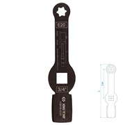 Ключ для тормозных суппортов грузовых автомобилей E20, 3/4", ударный KING TONY 10B0B-E20 TONY