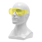 Очки защитные открытого типа, желтые, ударопрочный поликарбонат Сибртех 89157