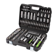 Набор инструмента, 1/2", 1/4", пластиковый кейс, 108 предметов Сибртех 13498