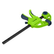 Струбцина F-образная, быстрозажимная, 150 х 70 х 360 мм, пластиковый корпус, фиксатор, двухкомпонентная рукоятка Сибртех 20563