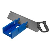 Стусло пластиковое Сибртех 450 мм 4 углов запила + пила 450 мм 22538