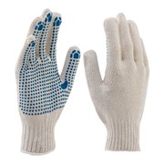 Перчатки х/б, ПВХ покрытие, "Точка", 7 класс Сибртех 67703