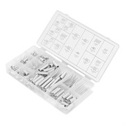 Набор пружин 5.5 х 17.5.5 х 35, 6.5 х 10.7 х 12.5, 7 х 19, 9 х 35, 9.5 х 16, 9.5 х 19 мм, 200 предметов Сибртех 47602