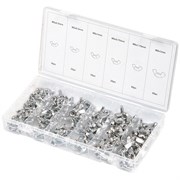 Набор гаек: М5 х 0.5, М5 х 0.8, М6 х 0.75, М6 х 1, М8 х 1, М8 х 1.75 мм, с "барашком", 150 предметов Сибртех 47606