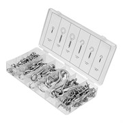 Набор крюков-саморезов 2.5 х 25, 3 х 40.5 х 65.5 х 75, 6 х 45, 6 х 50 мм, 151 предмет Сибртех 47611