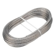 Трос металлополимерный прозрачный ПР-3.0, толщина 3.0 мм, моток 20 метров Сибртех 47629