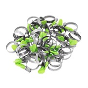 Хомуты металлические элемент крепления с формой ключа 25-40 мм, 50 штук в упаковке Сибртех 47551