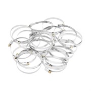 Хомуты металлические, Стандартное болтовое крепление 70-90 мм, 25 штук в упаковке, ширина 9 мм Сибртех 47570