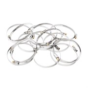 Хомуты нержавеющая сталь, Стандартное болтовое крепление 80-100 мм, 25 штук в упаковке, ширина 9 мм Сибртех 47587