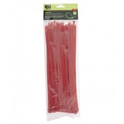 Хомуты, 300 x 3.6 мм, пластиковые, красные, 100 шт Сибртех 45504