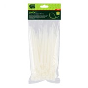 Хомуты, 150 х 7 мм, пластиковые, белые, 100 шт Сибртех 45553