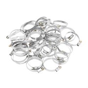 Хомуты металлические, Стандартное болтовое крепление 40-60 мм, 50 штук в упаковке, ширина 9 мм Сибртех 47562