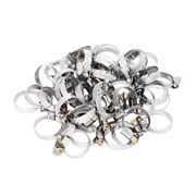 Хомуты нержавеющая сталь, Стандартное болтовое крепление 20-32 мм, 50 штук в упаковке, ширина 9 мм Сибртех 47580