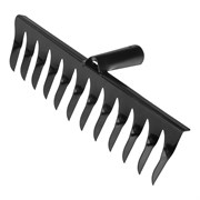 Грабли стальные, 300 мм, 12 витых зубьев, без черенка, Сибртех 61740
