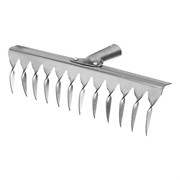 Грабли, нержавеющая сталь, 290 мм, 12 витых зубьев, без черенка, Сибртех 61753