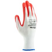 Перчатки полиэфирные с рельефным покрытием из нат латекса, 15 класс вязки, 57 г Сибртех 67767