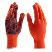 Перчатки полиакрилонитрильные плюшевого переплет, ПВХ "Точка", 10 кл, 58 гр Сибртех  67768