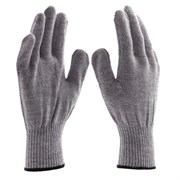 Перчатки трикотажные, акрил, серое мулине, оверлок Сибртех 68654