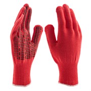 Перчатки трикотажные, акрил, ПВХ гель, "Протектор", коралл, оверлок Сибртех 68668