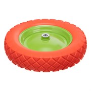 Колесо полиуретановое 4.80/4-8, длина оси 90 мм, подшипник 12 мм Сибртех 689785