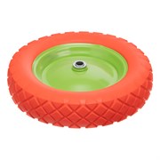 Колесо полиуретановое 4.80/4-8, длина оси 80 мм, подшипник 20 мм Сибртех 689805