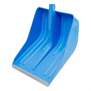 Лопата для уборки снега пластиковая, синяя, 420 х 425 мм, без черенка, Сибртех 61618