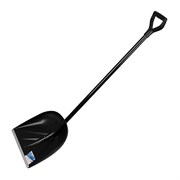 Лопата для уборки снега пластиковая, 385 х 410 х 1350 мм, алюминиевый черенок, Сибртех 61495