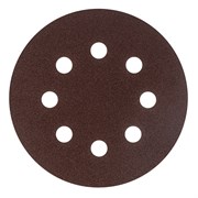 Круг абразивный на ворсовой подложке под "липучку", перфорированный, P 100, 125 мм, 5 шт Сибртех 738057